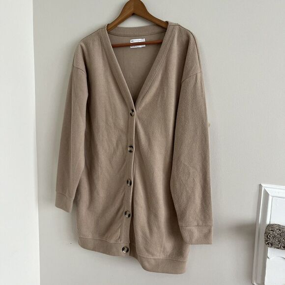 ASOS Oversized V neck Cardigan grandpa sweater Size 4 cabincore - Picture 7 of 9